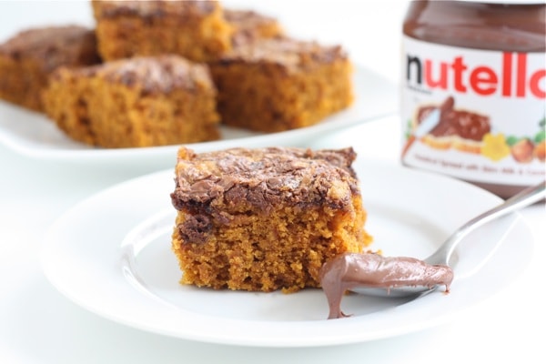 Pumpkin Nutella Snack Cake