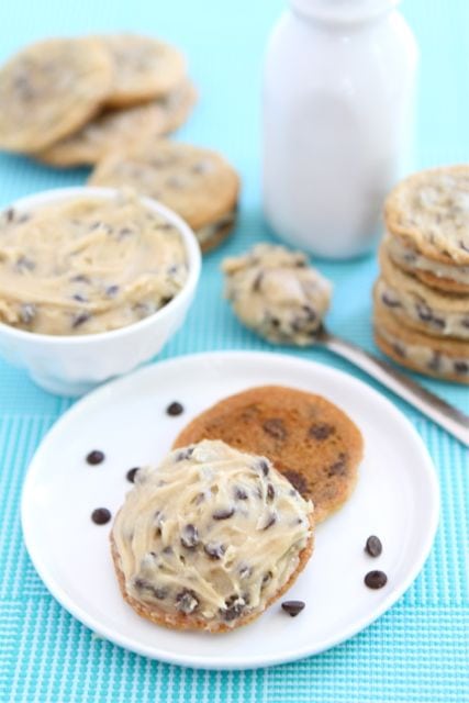 Chocolate Chip Cookie Dough Sandwich Cookies | Two Peas & Their Pod