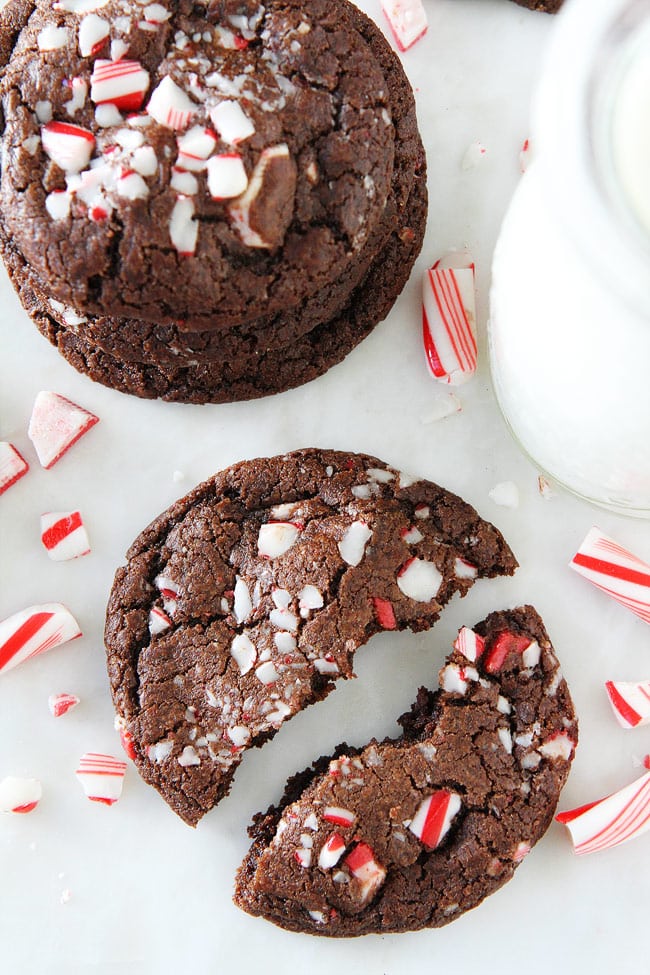 Chocolate Peppermint Crunch Cookies | Two Peas & Their Pod