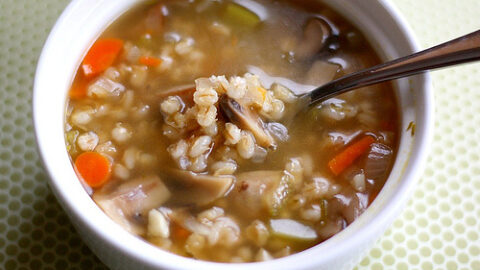 Mushroom Beef Barley Soup with Flanken - Hearty Deli-Style Soup Recipe
