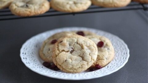 Almond Cookies With Cranberries White Chocolate Two Peas Their Pod