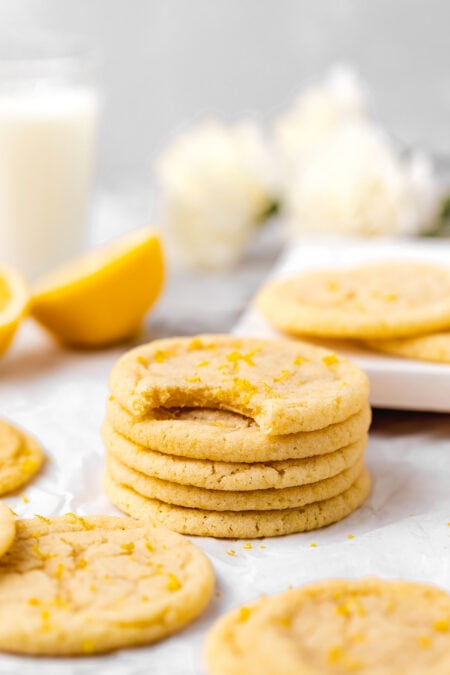 Lemon Sugar Cookies {Soft & Chewy} - Two Peas & Their Pod