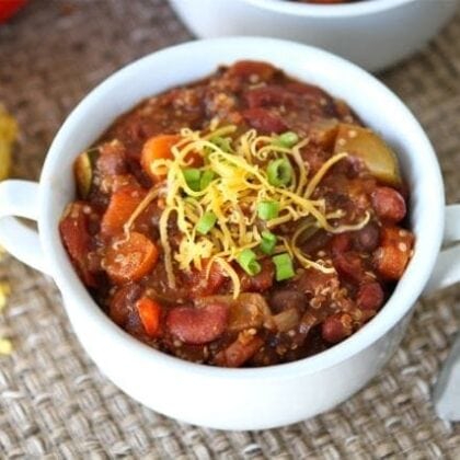 Vegetarian Chili {Quinoa Protein!}