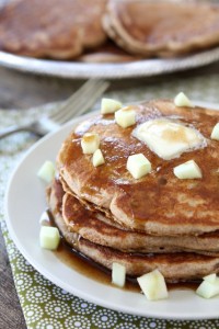 Whole Wheat Apple Cinnamon Pancake Recipe | Cinnamon Syrup