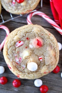 White Chocolate Peppermint M&M Cookies