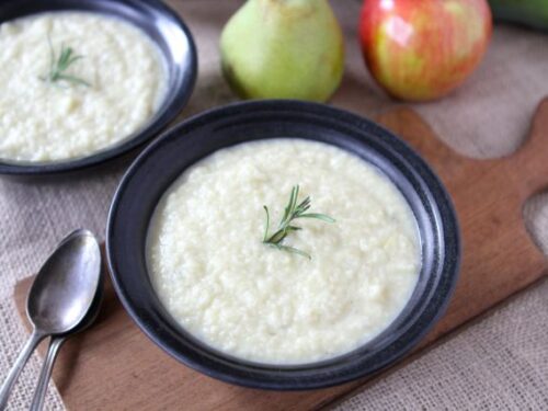 Roasted Apple Pear Parsnip Soup Vegetarian Soup Recipe