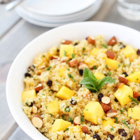 Quinoa Salad with Mango, Currants, Almonds, & Mint