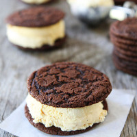 Chocolate Pumpkin Ice Cream Sandwiches | Ice Cream Sandwich