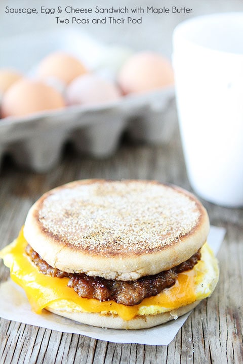Sausage, Egg and Cheese Sandwich | Breakfast Sandwich Recipe | Two Peas ...