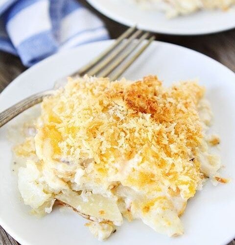 Gruyere and Parmesan Scalloped Potatoes One Pot Meal - Healthier Homemade  Co Recipes1