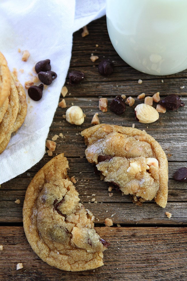 Hazelnut Toffee Chocolate Chip Cookies are the BEST chocolate chip cookies!