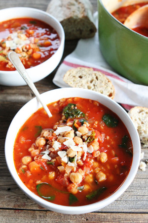 Chickpea Farro Soup Recipe