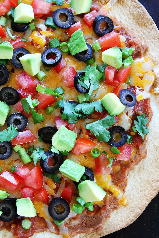Mexican Pizza {Easy Tortilla Crust!}