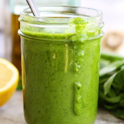 basil vinaigrette