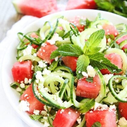 Cucumber Avocado Feta Salad