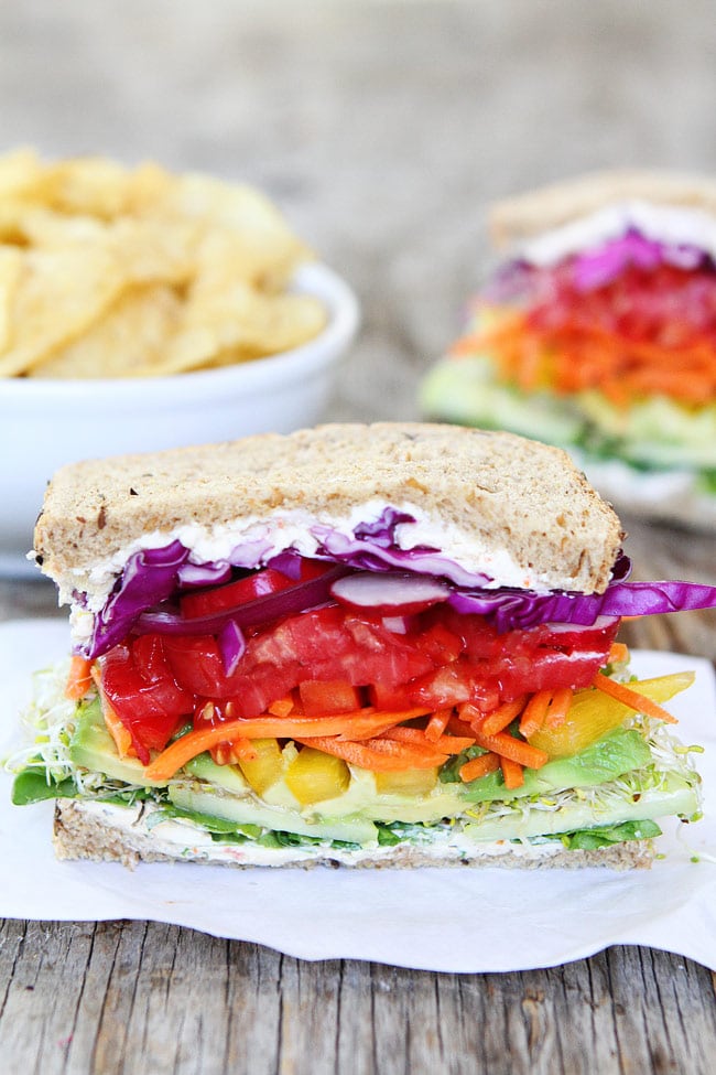 Rainbow Vegetable Sandwich Recipe
