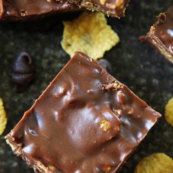 No-Bake Chocolate Peanut Butter Bars - Two Peas & Their Pod