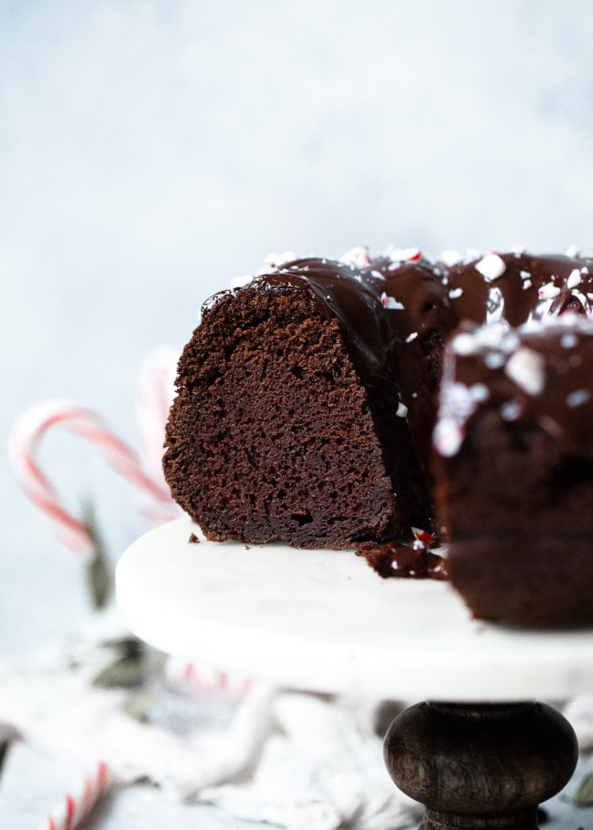 Peppermint Marble Bundt Cake, Recipes from The Mill