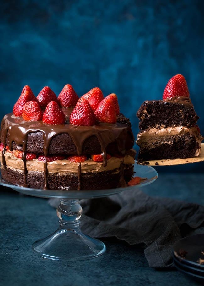 diy strawberry cake dessert chocolate food