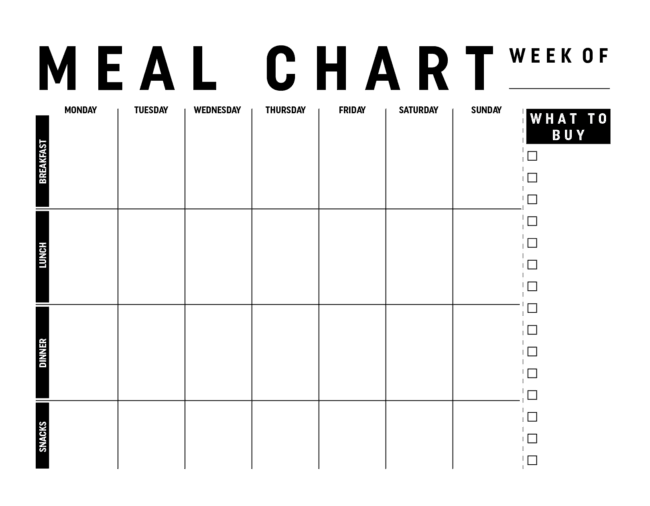 Weekly Meal Plan Printable