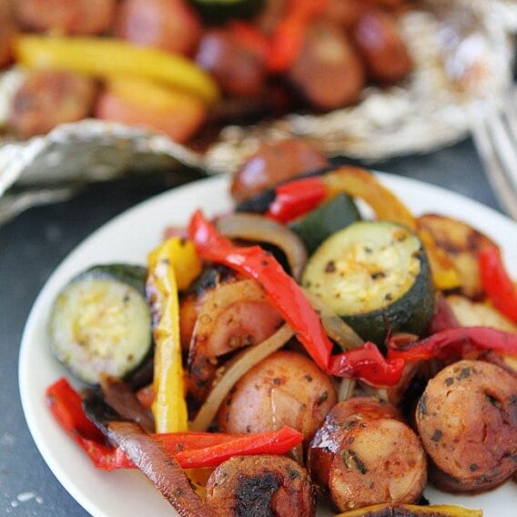 Sausage Vegetable Foil Packets