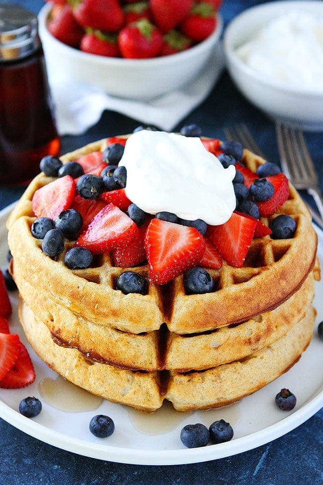 Belgian Waffles with Berry Compote - Pastries Like a Pro