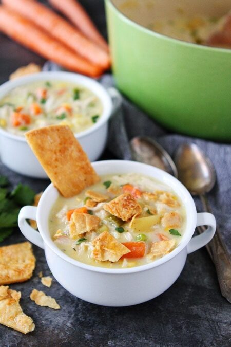 Chicken Pot Pie Soup - Two Peas & Their Pod