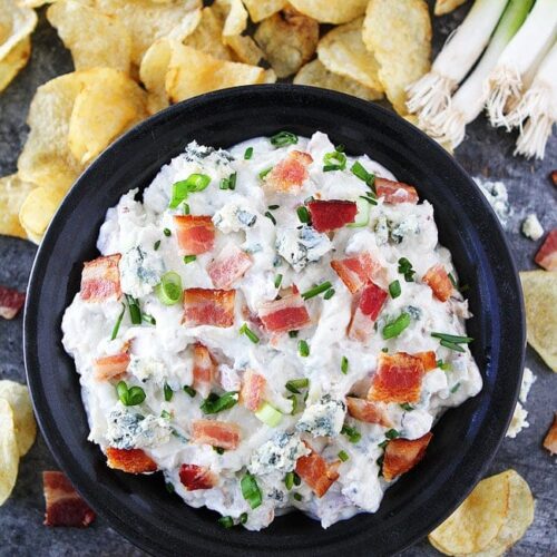 Slow Cooker Cheese Dip with Leek and Garlic