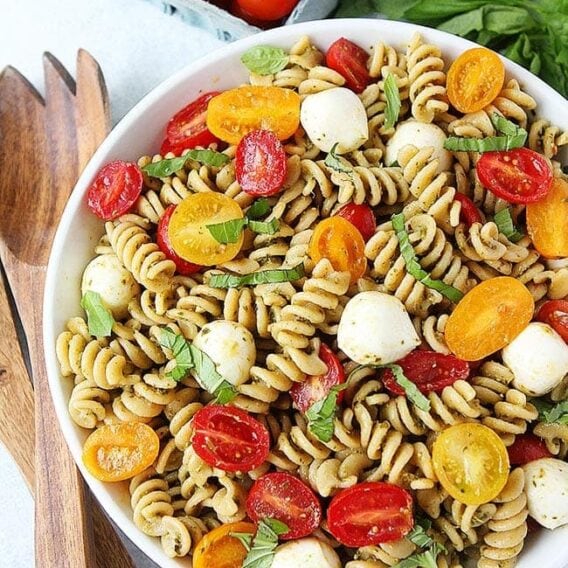 Pesto Pasta Salad {5-ingredients!} - Two Peas & Their Pod