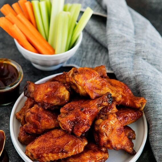 Honey BBQ Baked Chicken Wings Recipe - Two Peas & Their Pod