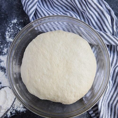 5 Minute Homemade Pizza Dough (Easy and No Yeast) - Dished by Kate