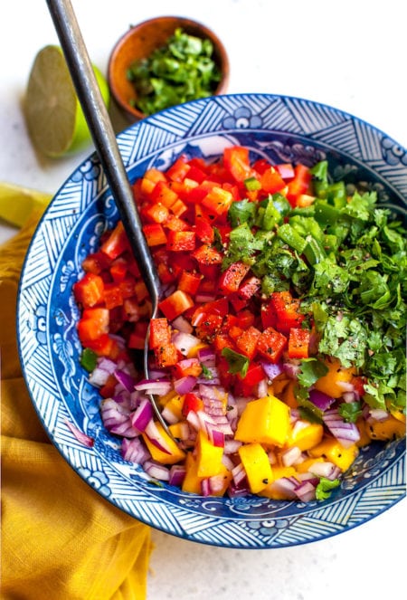 Easy Mango Salsa {Fresh!} - Two Peas & Their Pod