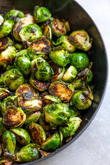 Sautéed Brussels Sprouts {Easy Side Dish} - Two Peas & Their Pod