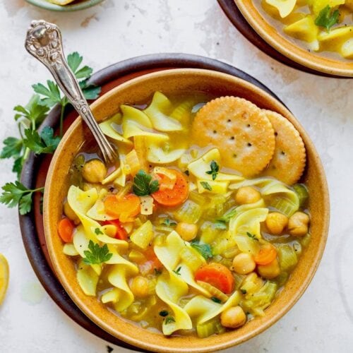 Fresh Herb Chicken Noodle Soup - Wandering Chickpea