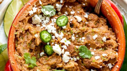 Easy Refried Beans - Two Peas & Their Pod