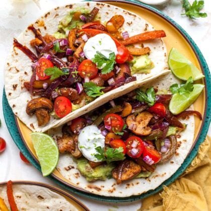 Vegetarian Fajitas - Two Peas & Their Pod