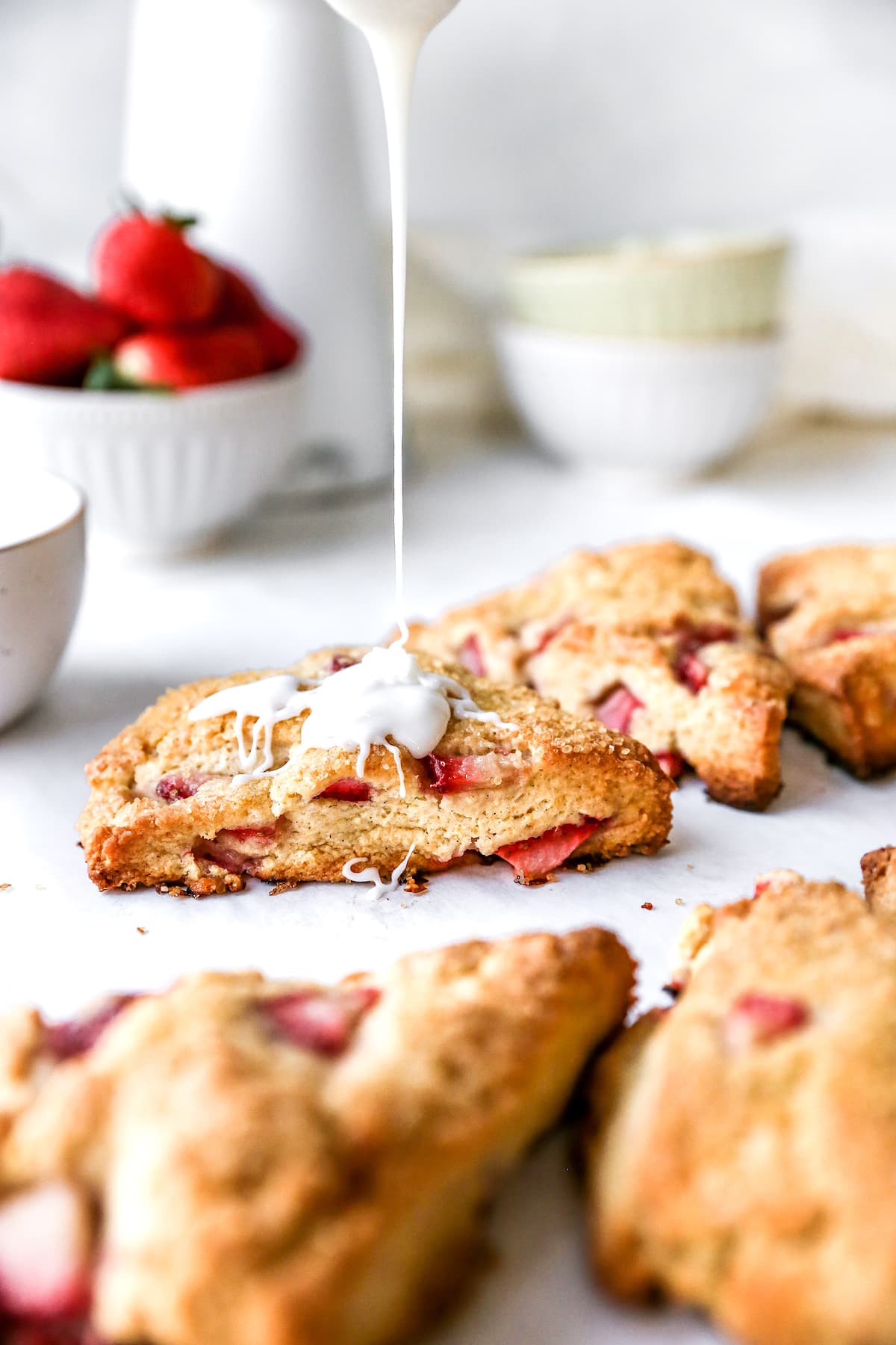 Strawberry Scones {Melt in Your Mouth Good} - Two Peas & Their Pod