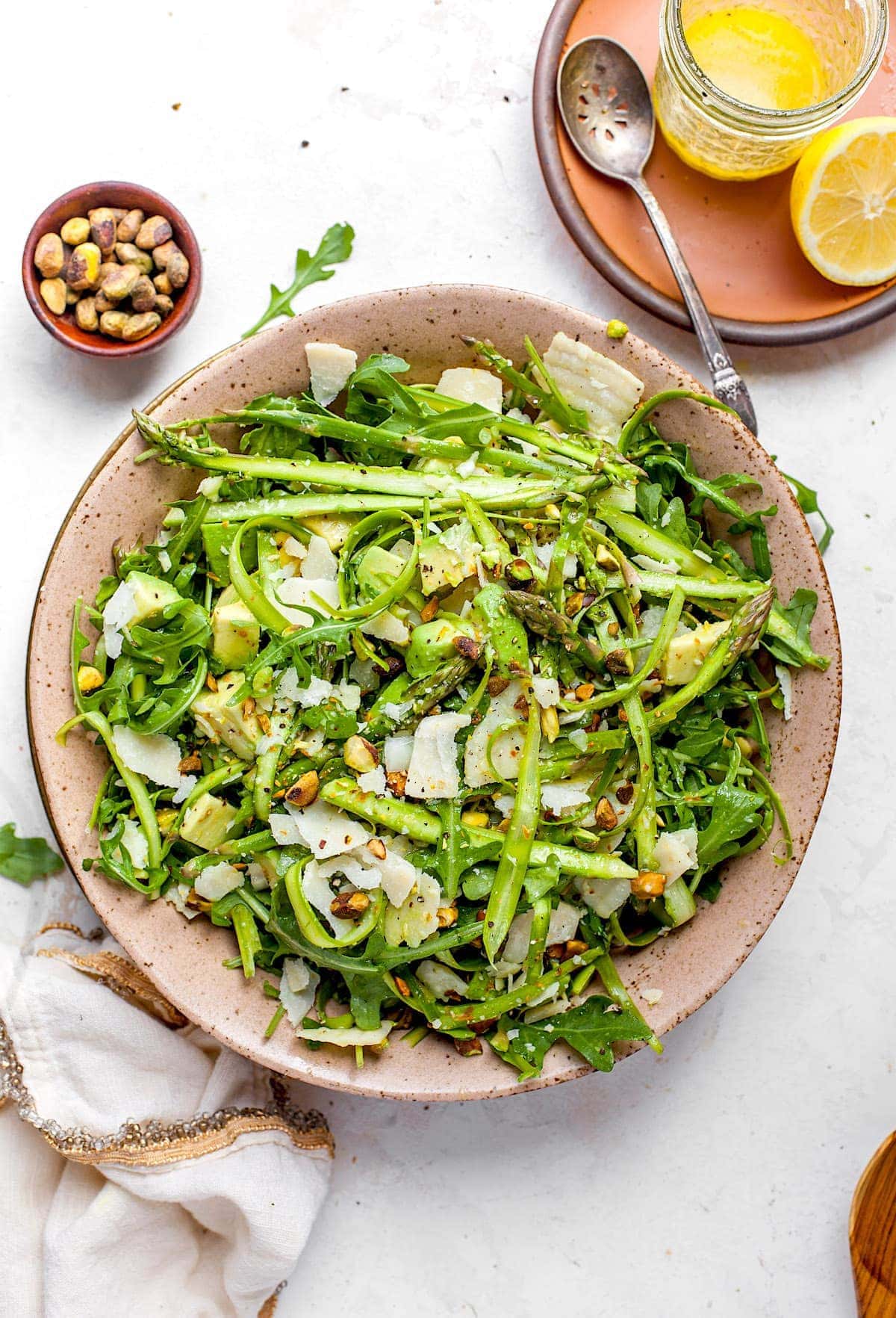 Shaved Snap Pea Salad with Goat Cheese and Dates