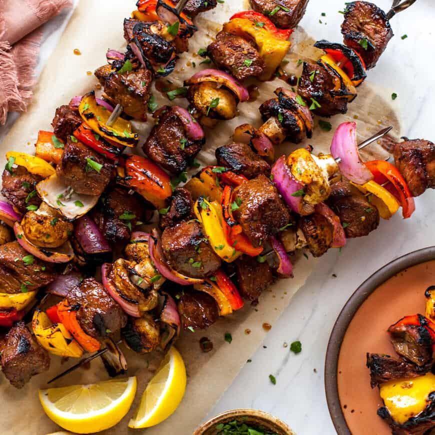 Steak Kabobs {With Steak Marinade} - Two Peas & Their Pod