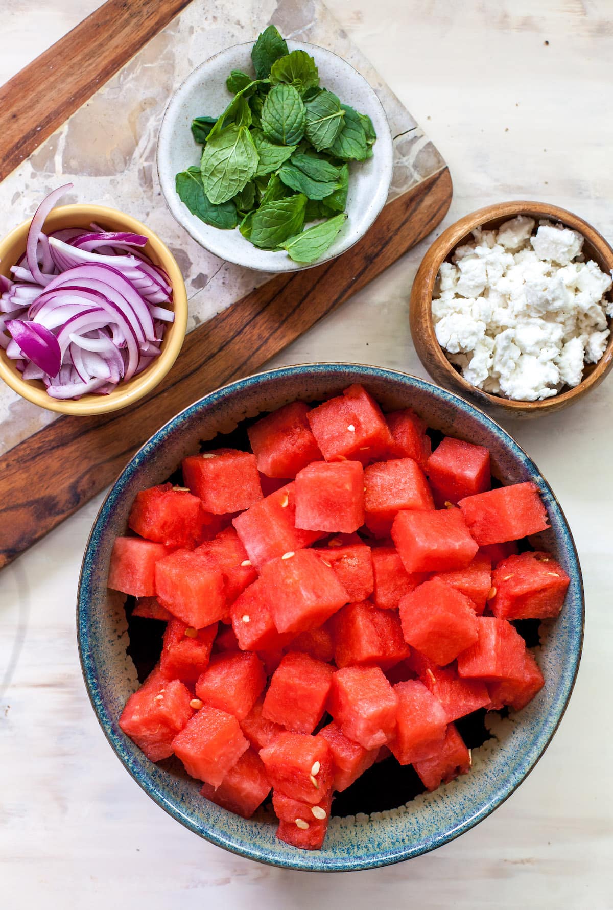 Watermelon Feta Salad {Easy Summer Side} - Two Peas & Their Pod