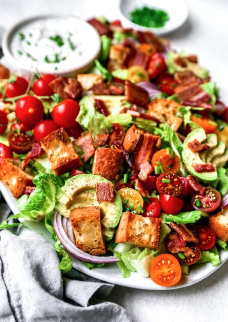 BLT Salad {With Homemade Ranch Dressing} - Two Peas & Their Pod