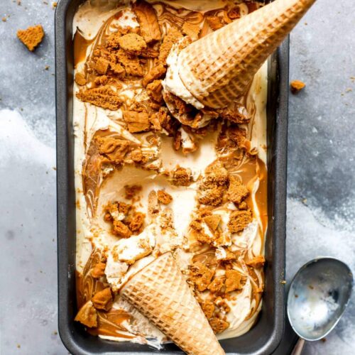 No Churn Vegan Biscoff Ice Cream - Rainbow Nourishments