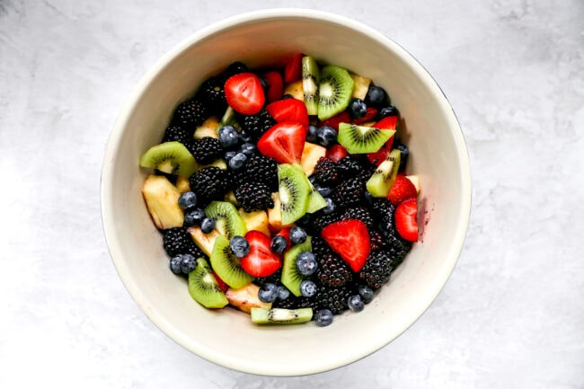 fruit salad in bowl