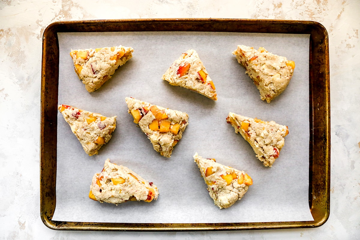 Fresh Peach Scones - Peanut Blossom