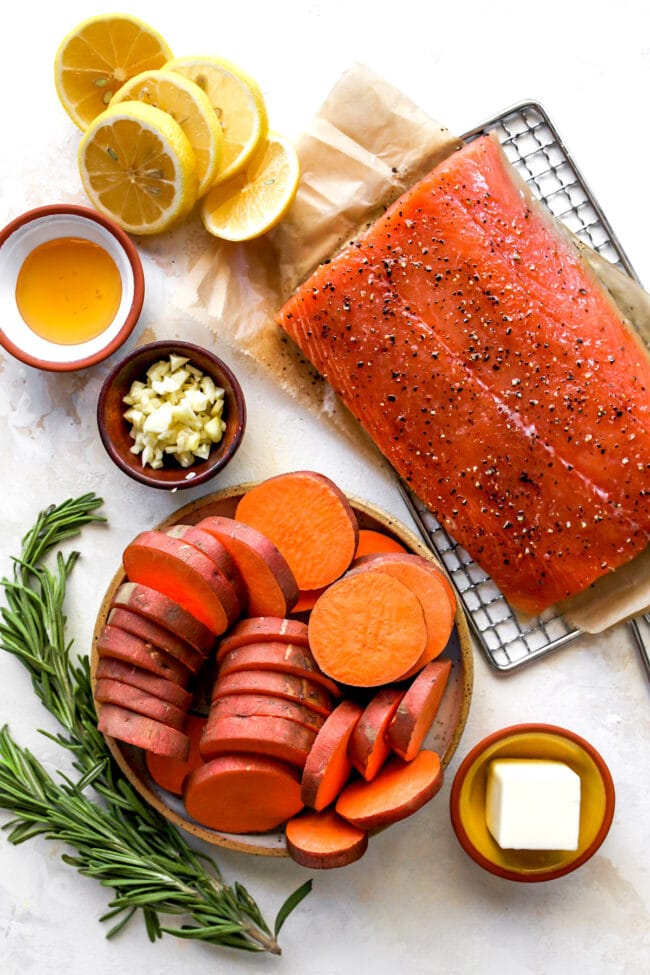 Honey Rosemary Baked Salmon Ingredients 