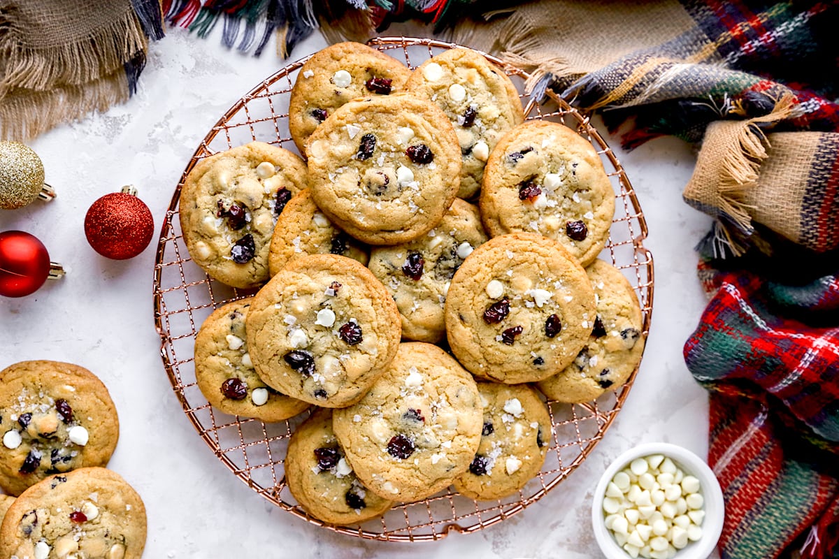 White Chocolate Cranberry Cookies - Two Peas & Their Pod