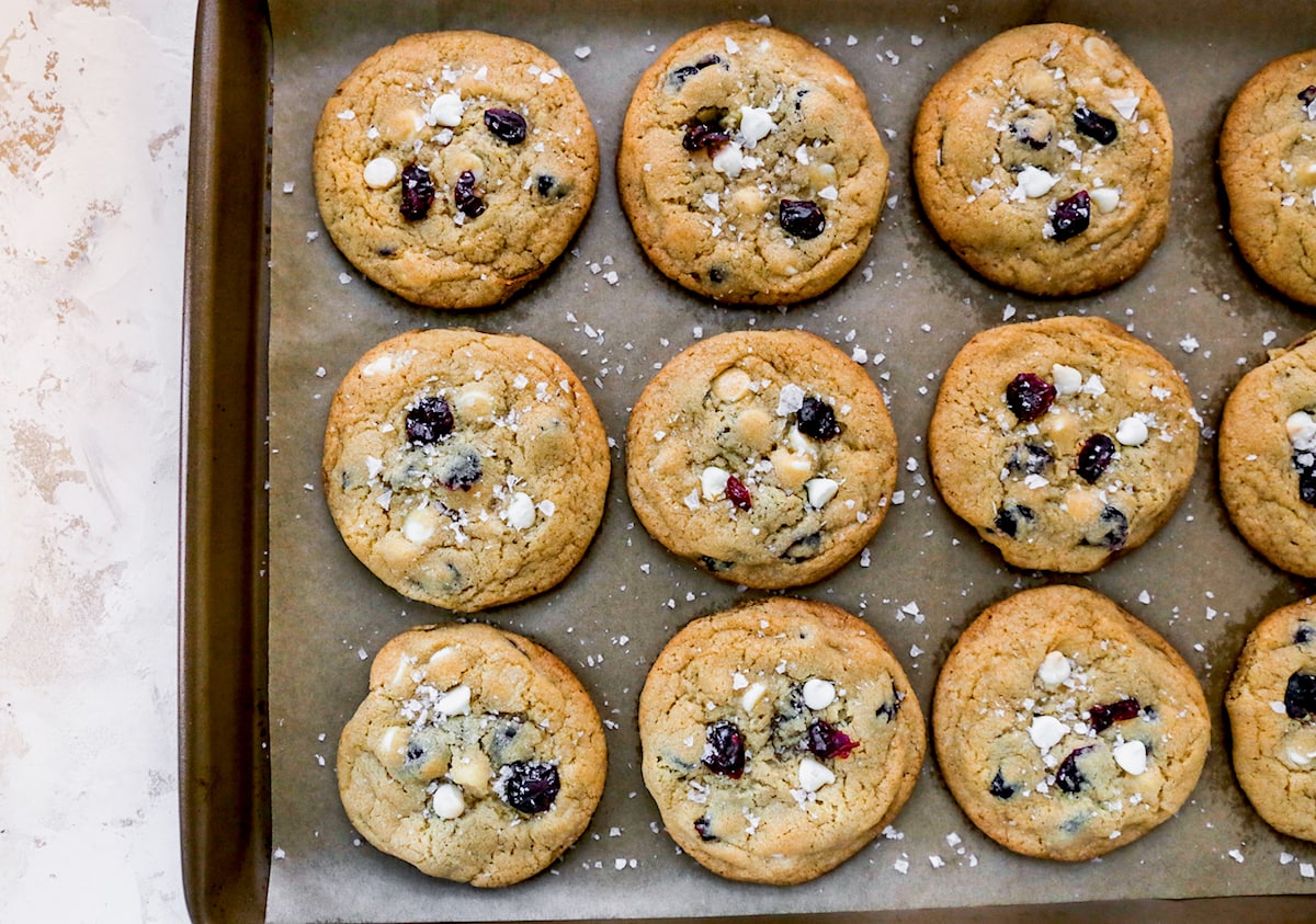 White Chocolate Cranberry Cookies - Two Peas & Their Pod