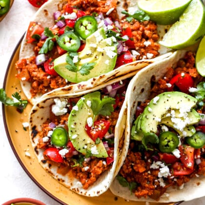 Turkey Tacos {20-Minutes} - Two Peas & Their Pod