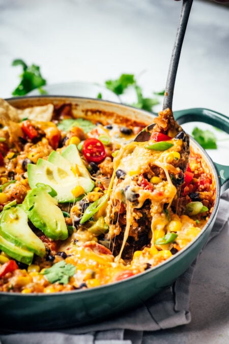 Vegetarian Taco Skillet {One-Pan} - Two Peas & Their Pod