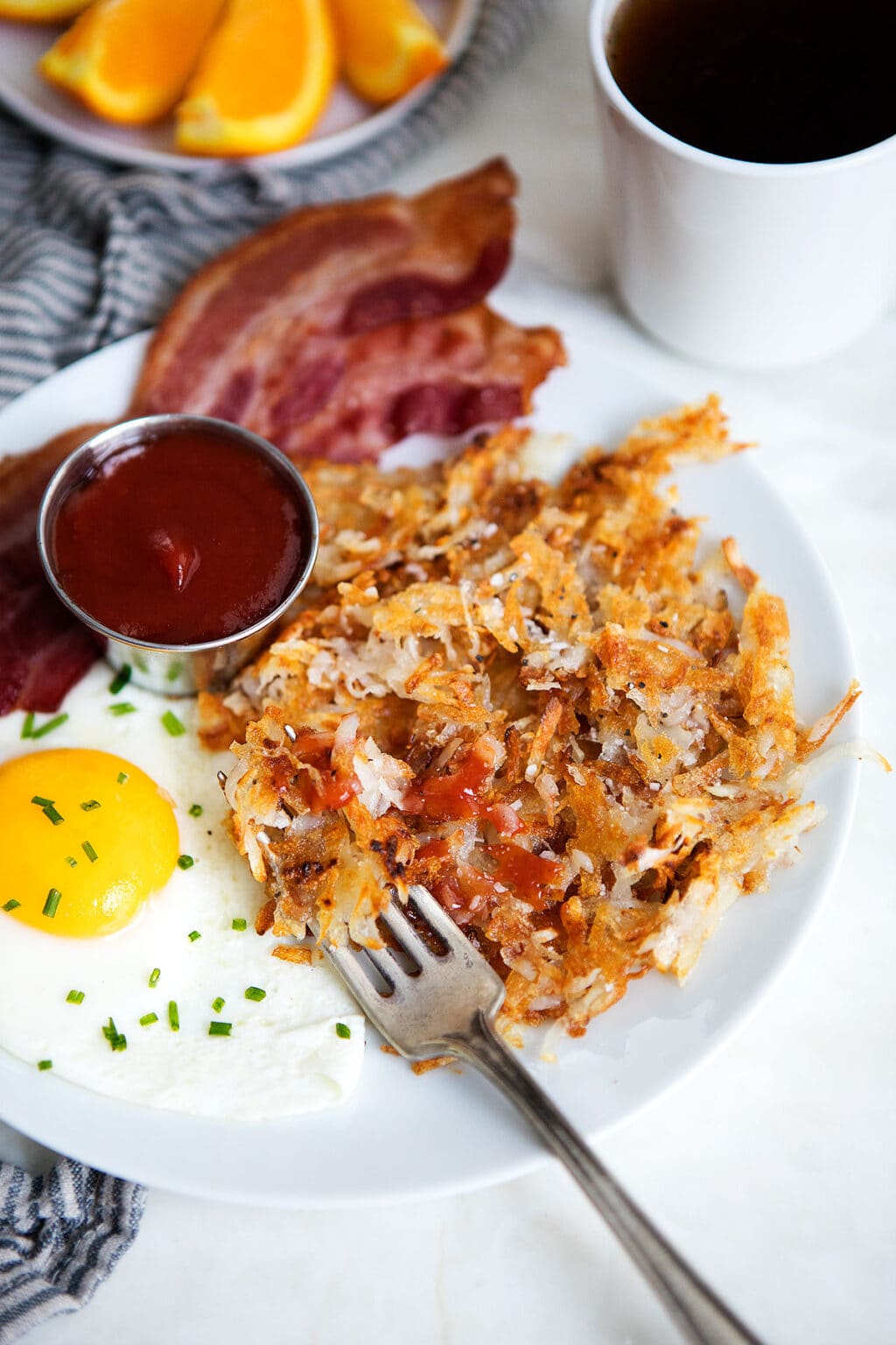 Crispy Hash Browns {Homemade} - Two Peas & Their Pod